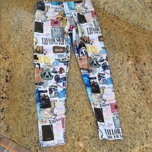 Taylor Swift Graphic Print Kids Leggings